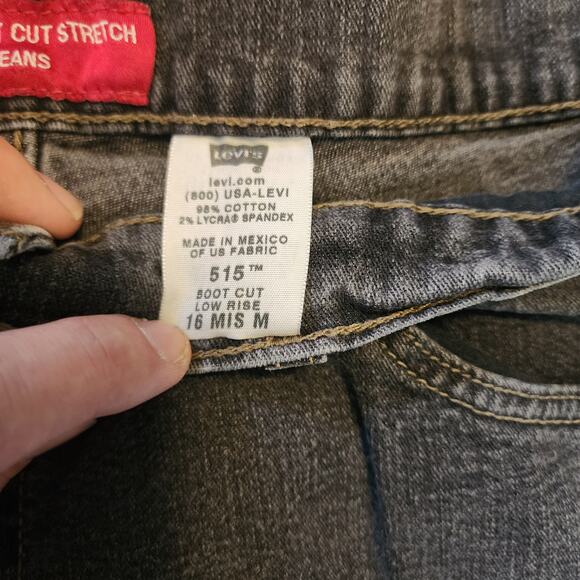 Levi's Nouveau Boot Cut Stretch | Sz 16 Miss M | Black Jeans 34W - Picture 10 of 10